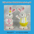 Lovely lapin de lapin en céramique colorée